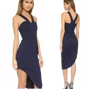 NWT Nicholas Navy Ponte Strap Bodycon Dress Size AU 6 US 2